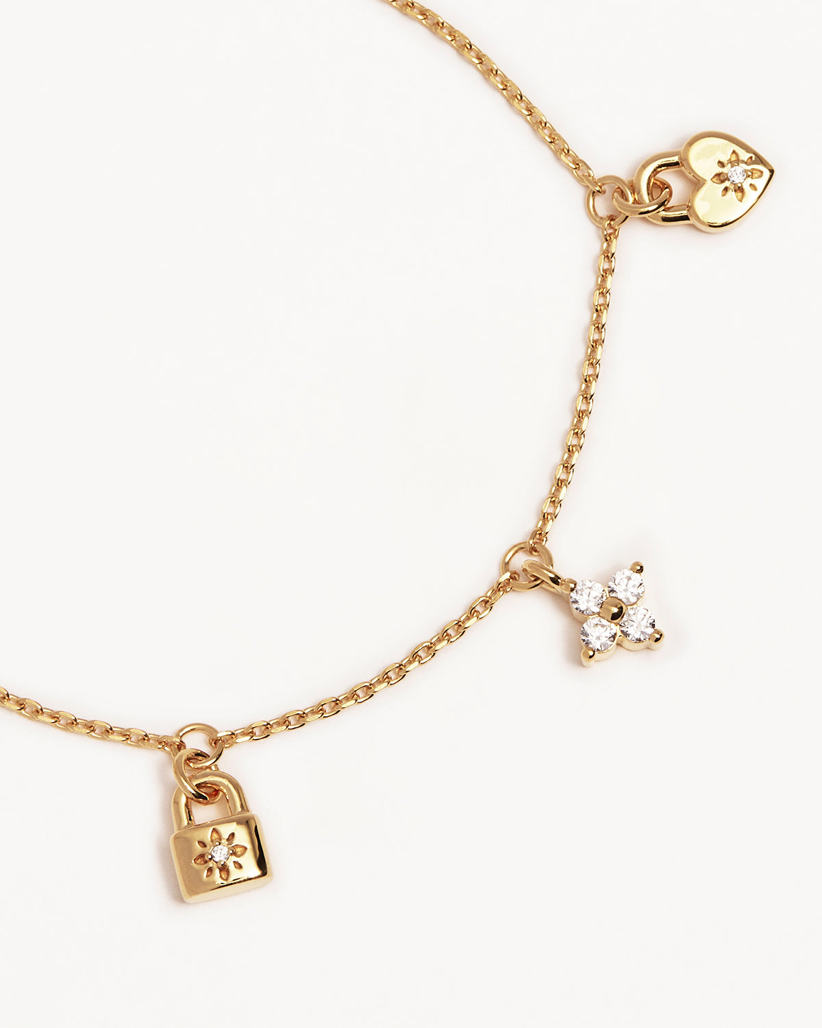 18k Gold Vermeil Love Unlocked Charm Bracelet - Image 3