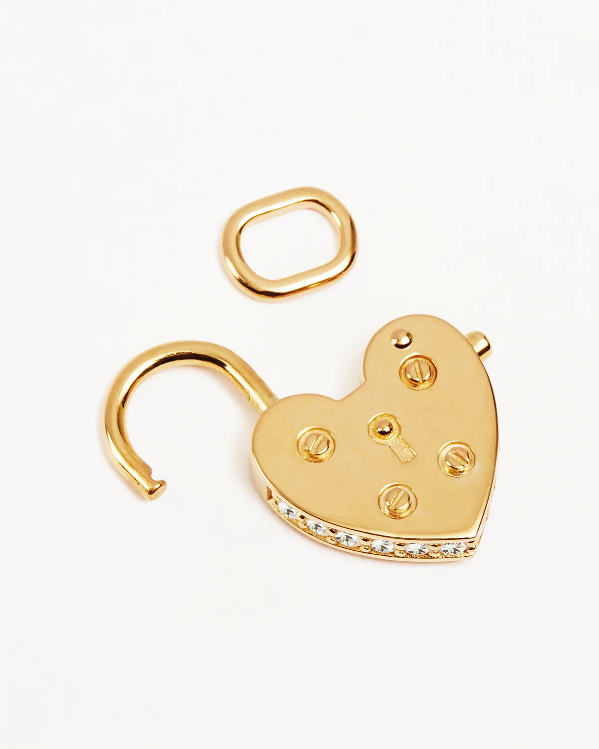 18k Gold Vermeil Love Unlocked Padlock Pendant - Image 3