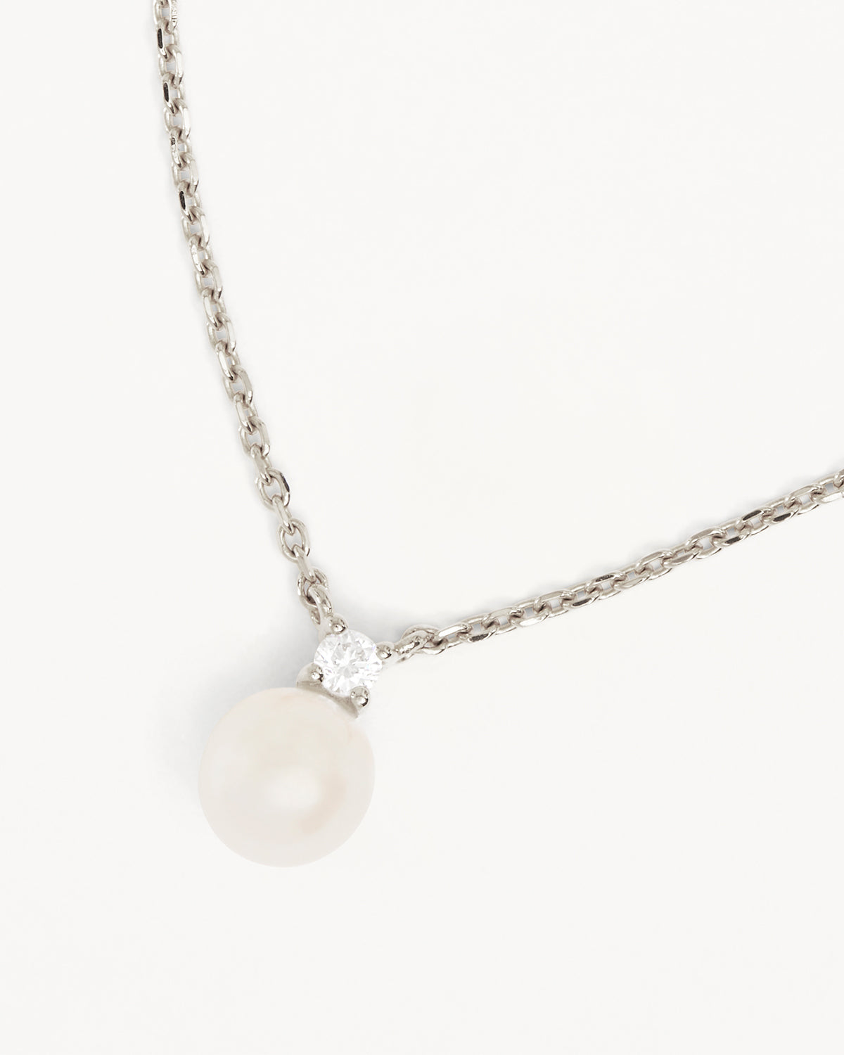 Sterling Silver Moments With You Pearl Necklace - Image 3