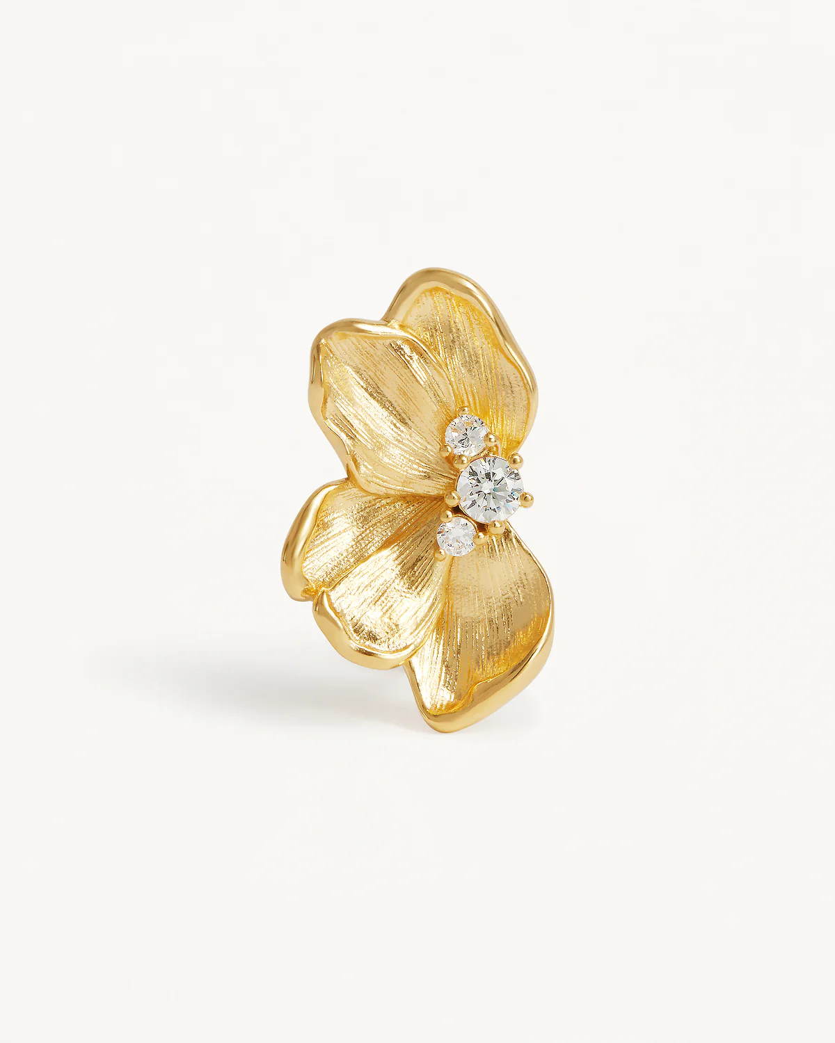 18k Gold Plated Serene Lotus Statement Earrings - Image 3