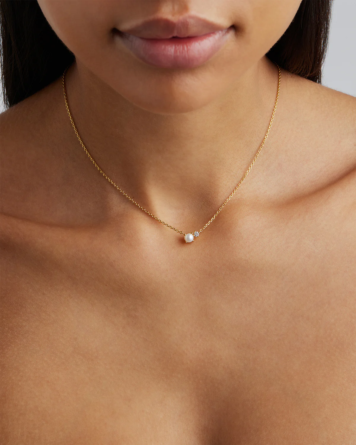 18k Gold Vermeil Serenely Yours Pearl Necklace - Image 2
