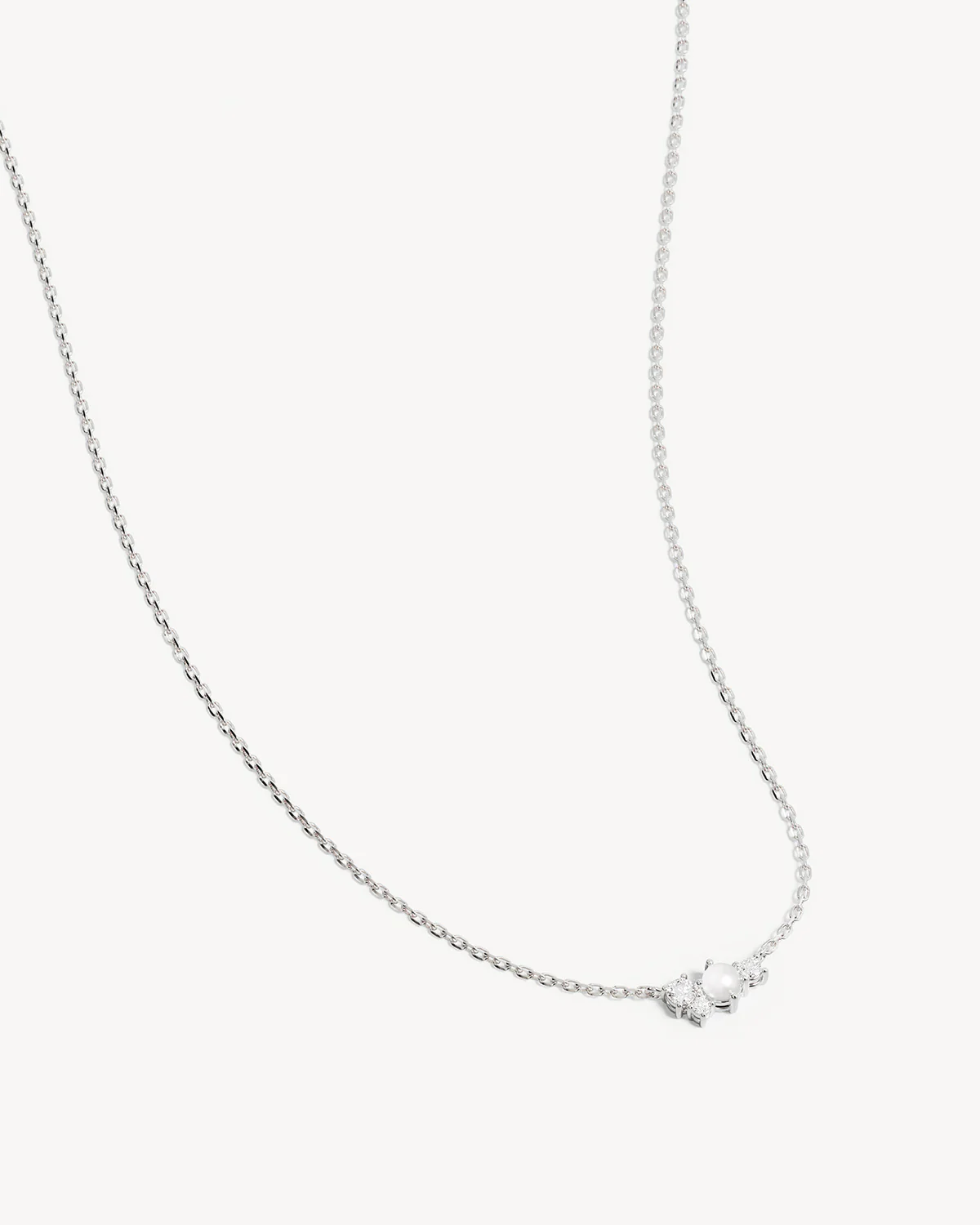 Sterling Silver Love in Stillness Pearl Necklace
