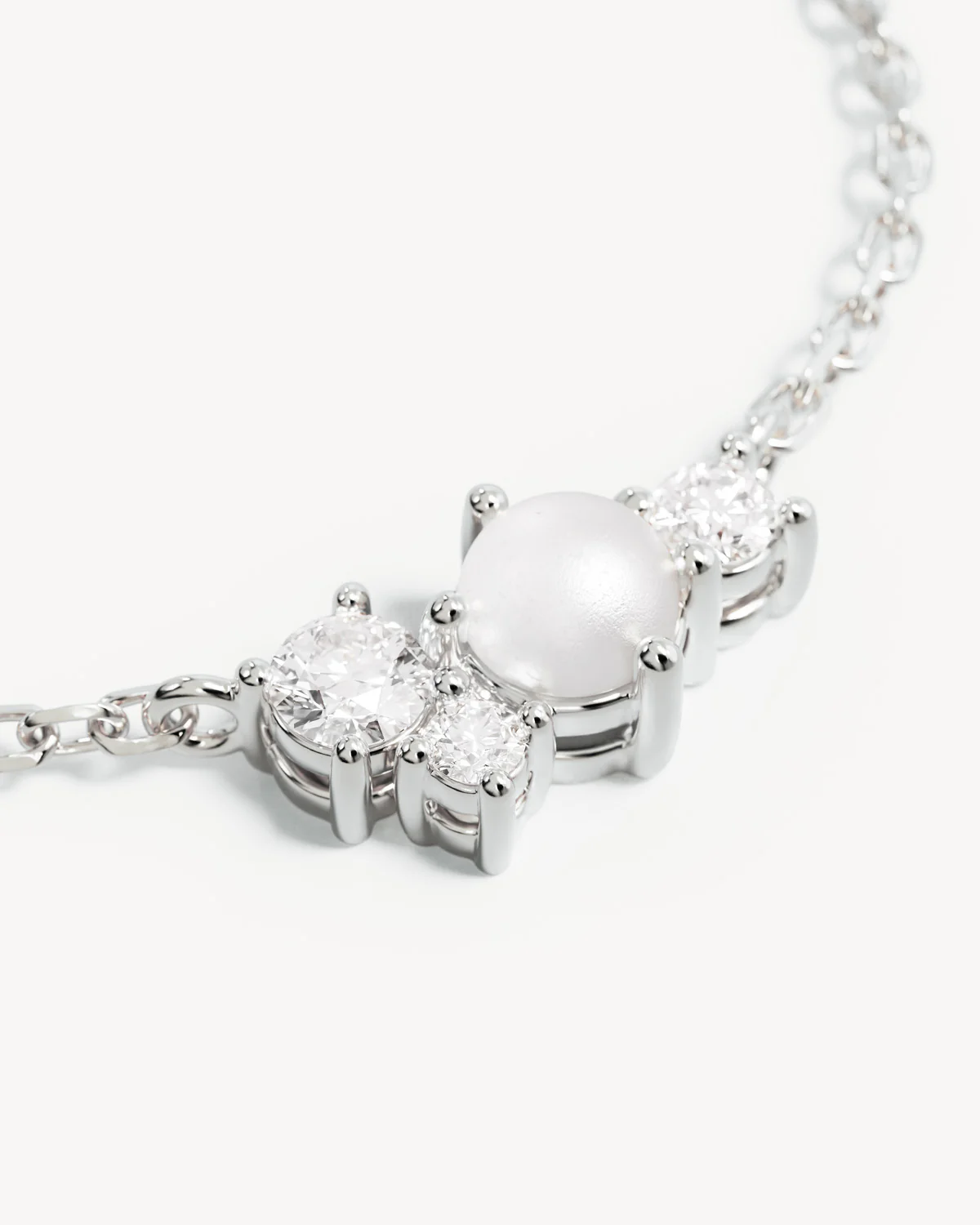 Sterling Silver Love in Stillness Pearl Necklace - Image 3