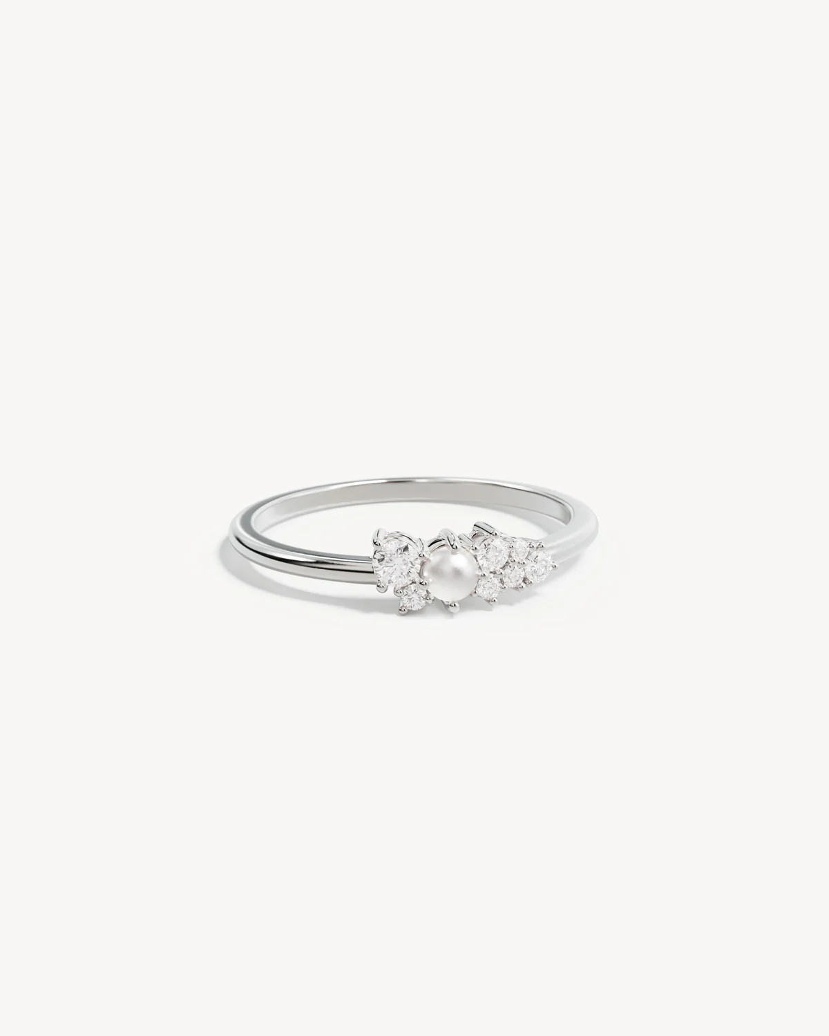 Sterling Silver Love in Stillness Pearl Ring