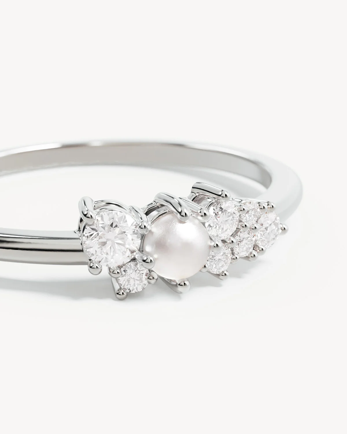 Sterling Silver Love in Stillness Pearl Ring - Image 3