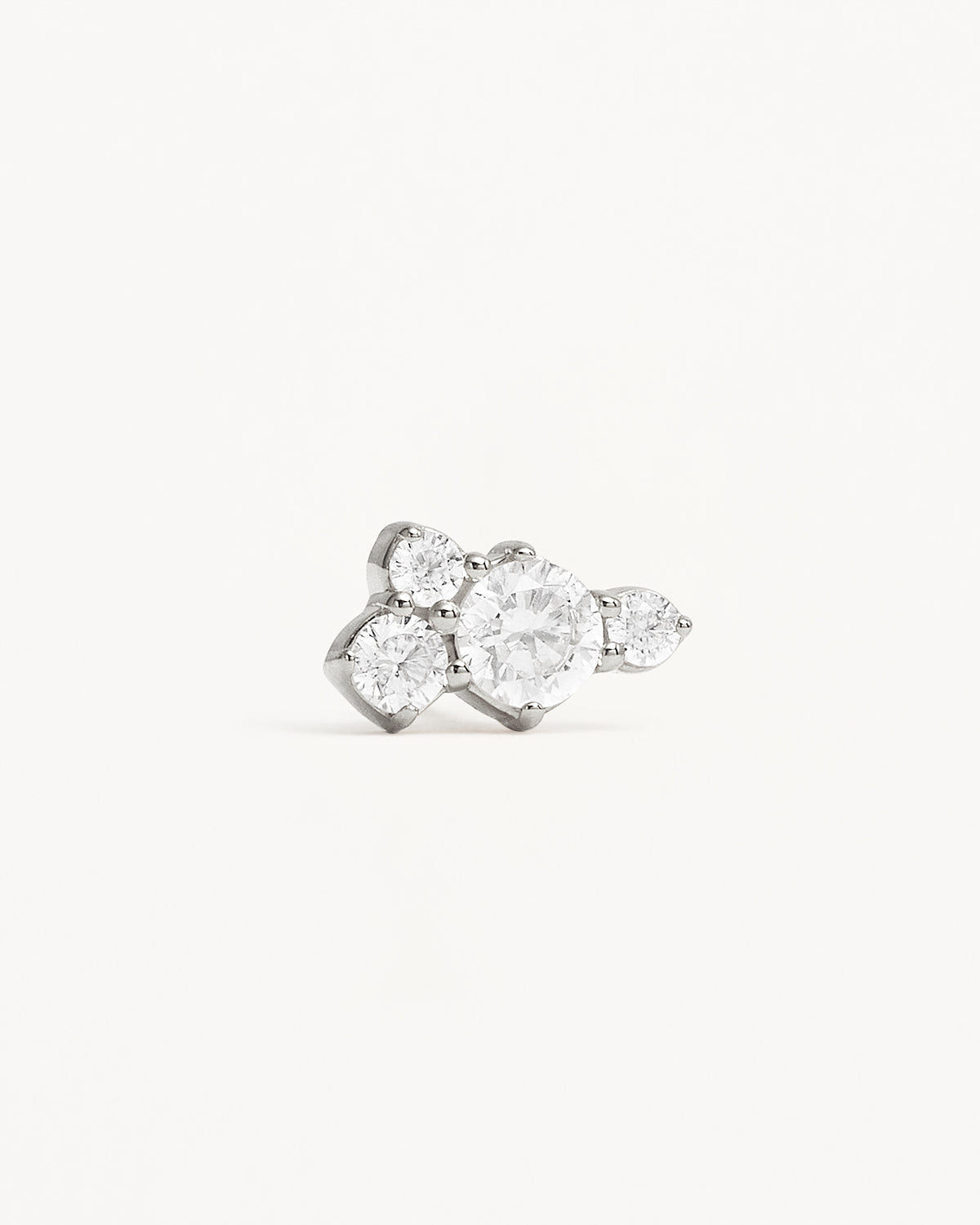 Sterling Silver Mist Stud Earrings - Image 3