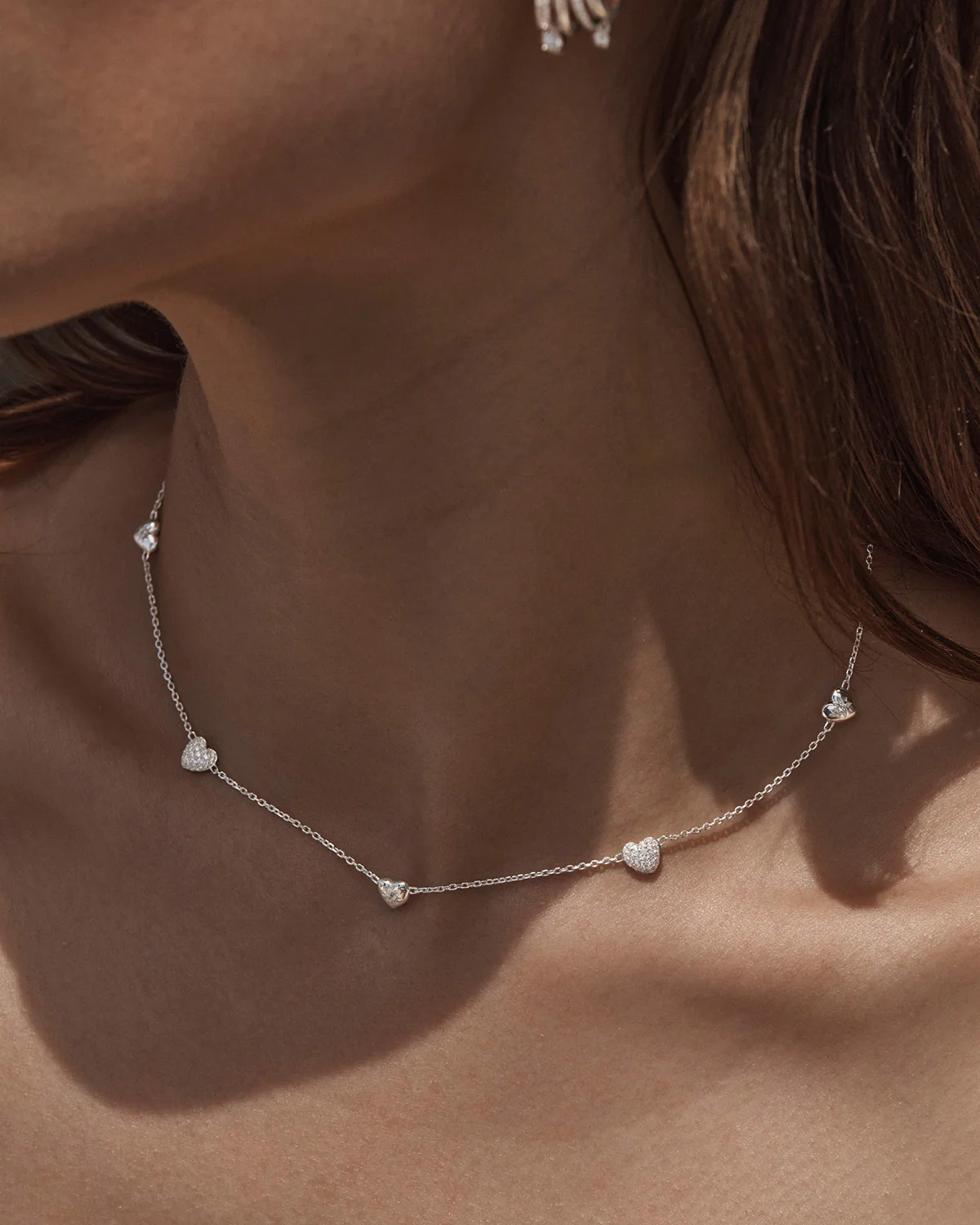 Sterling Silver You Have My Heart Charm Choker - Image 2