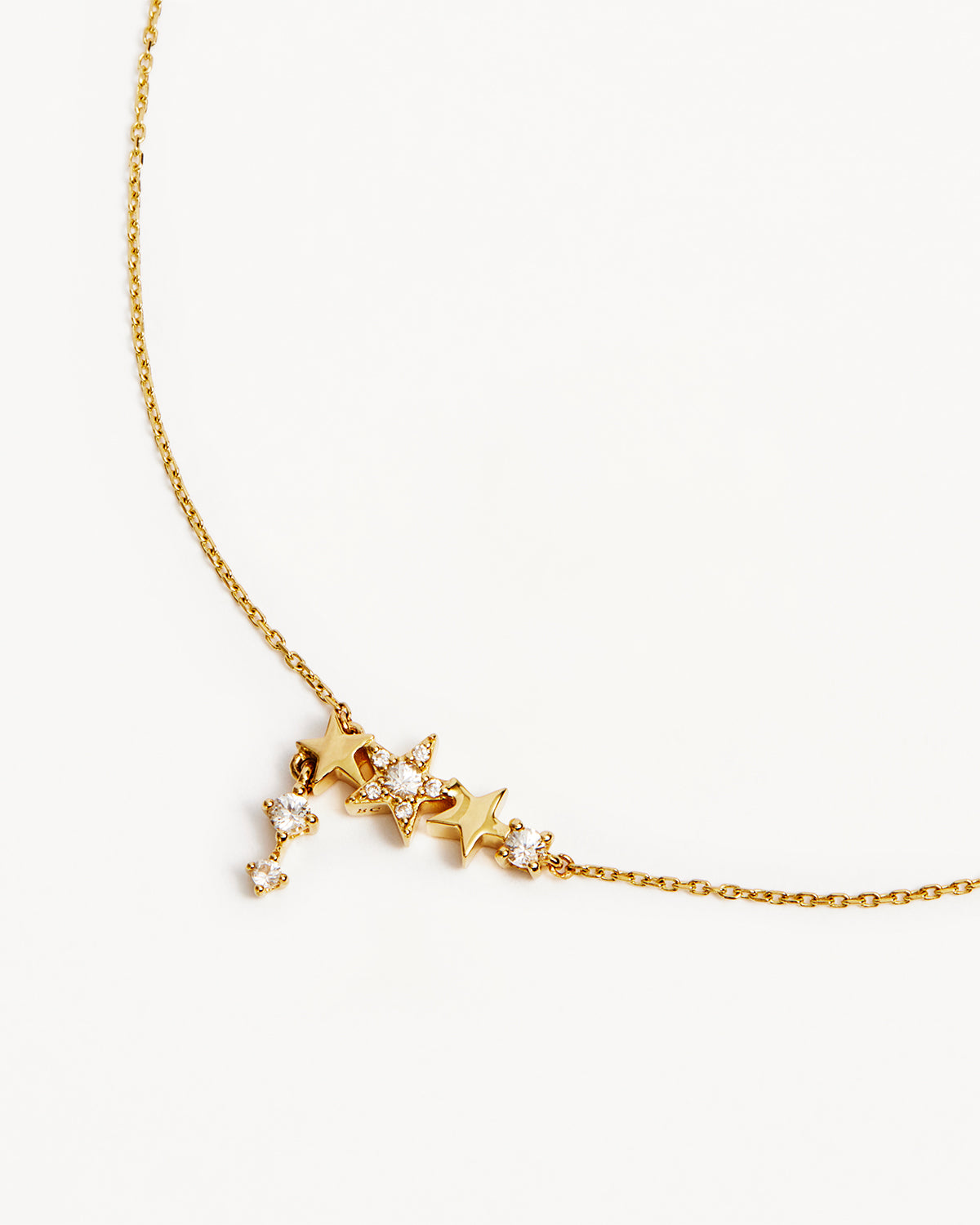 14k Solid Gold Stardust Lab-Grown Diamond Necklace - Image 3