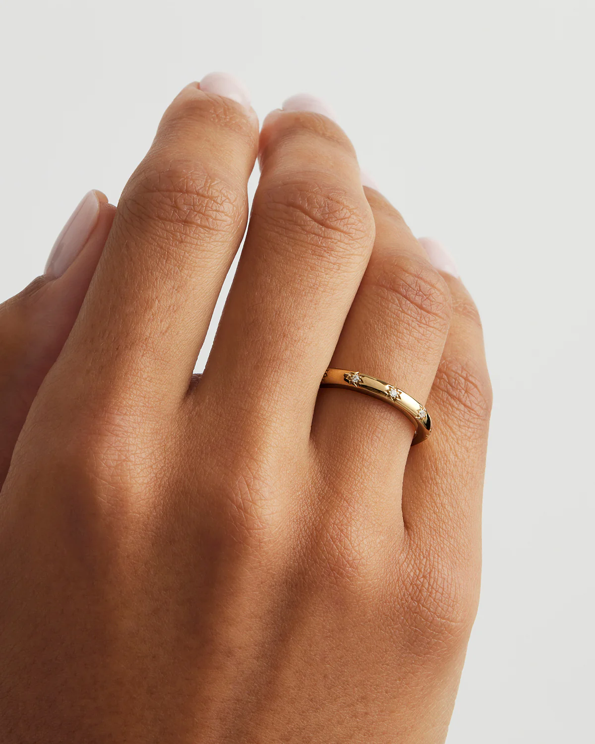 9k Solid Gold Stargazer Lab-Grown Diamond Ring - Image 2