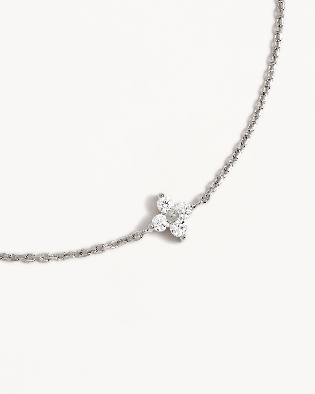 Sterling Silver Crystal Bloom Bracelet - Image 3
