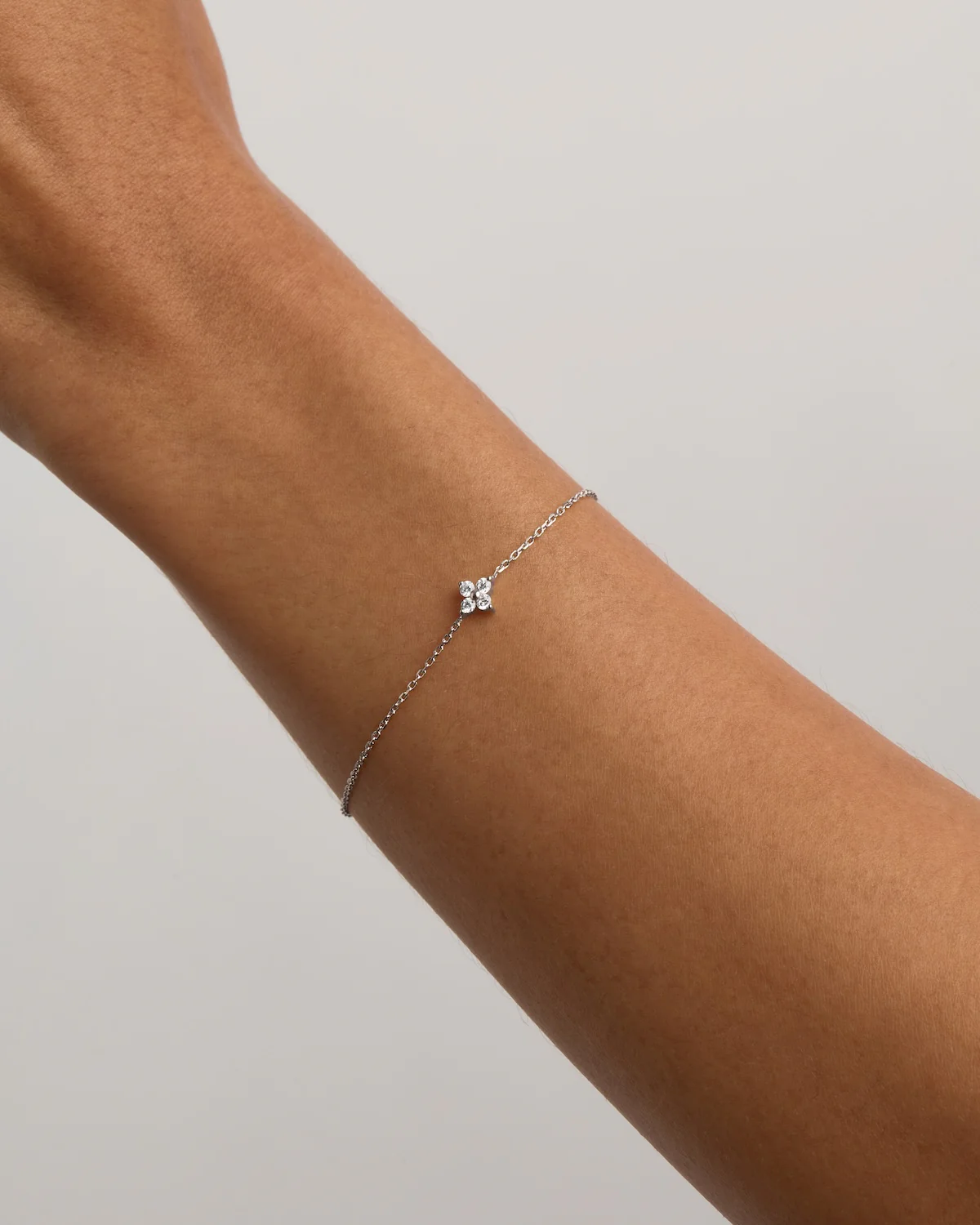 Sterling Silver Crystal Bloom Bracelet - Image 2