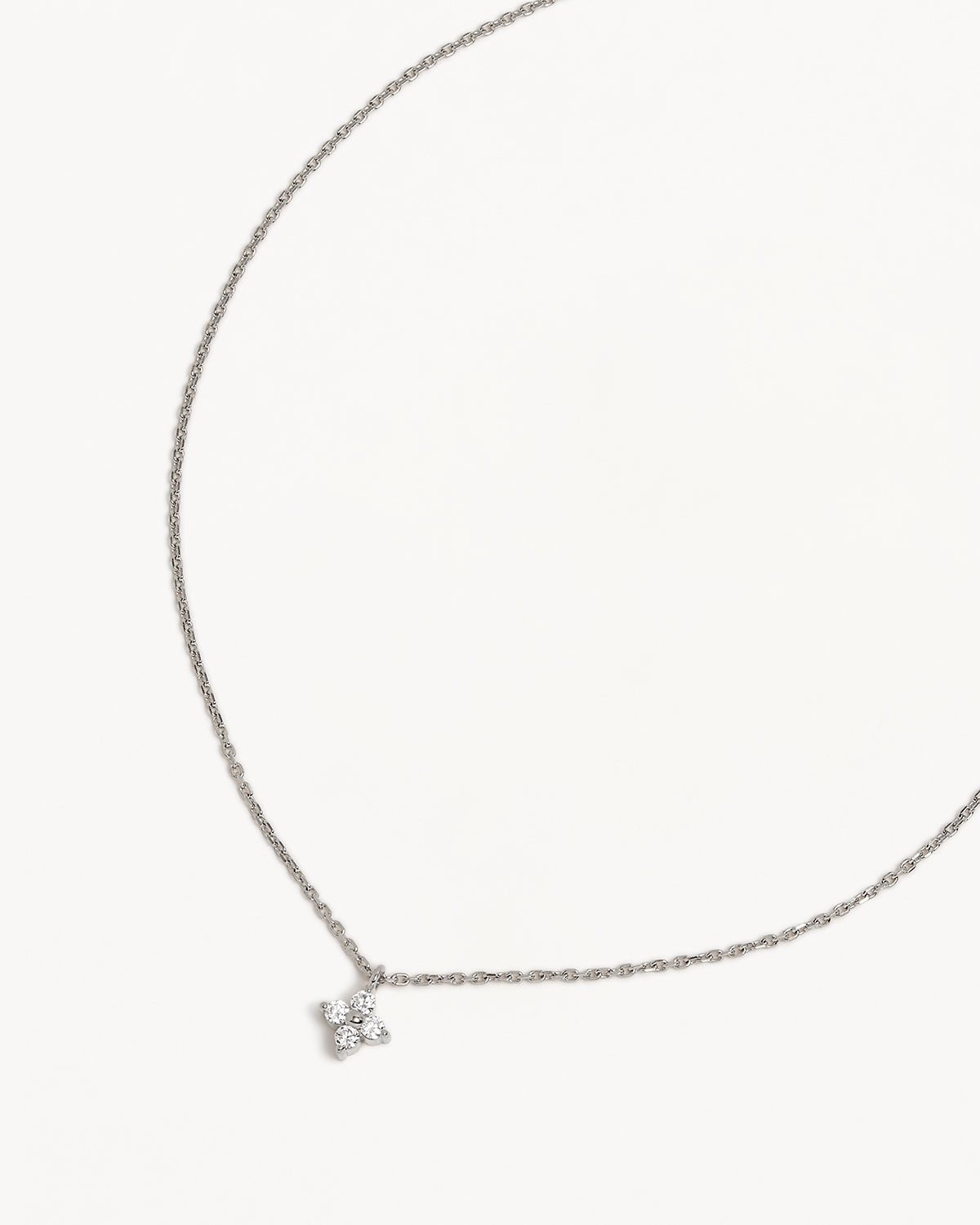 Sterling Silver Crystal Bloom Necklace