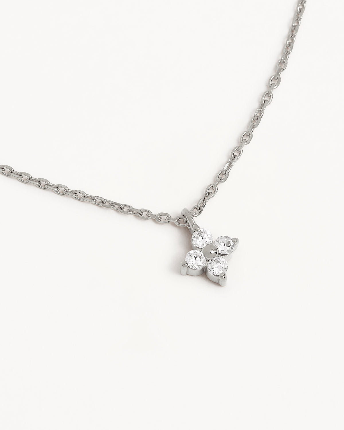 Sterling Silver Crystal Bloom Necklace - Image 3