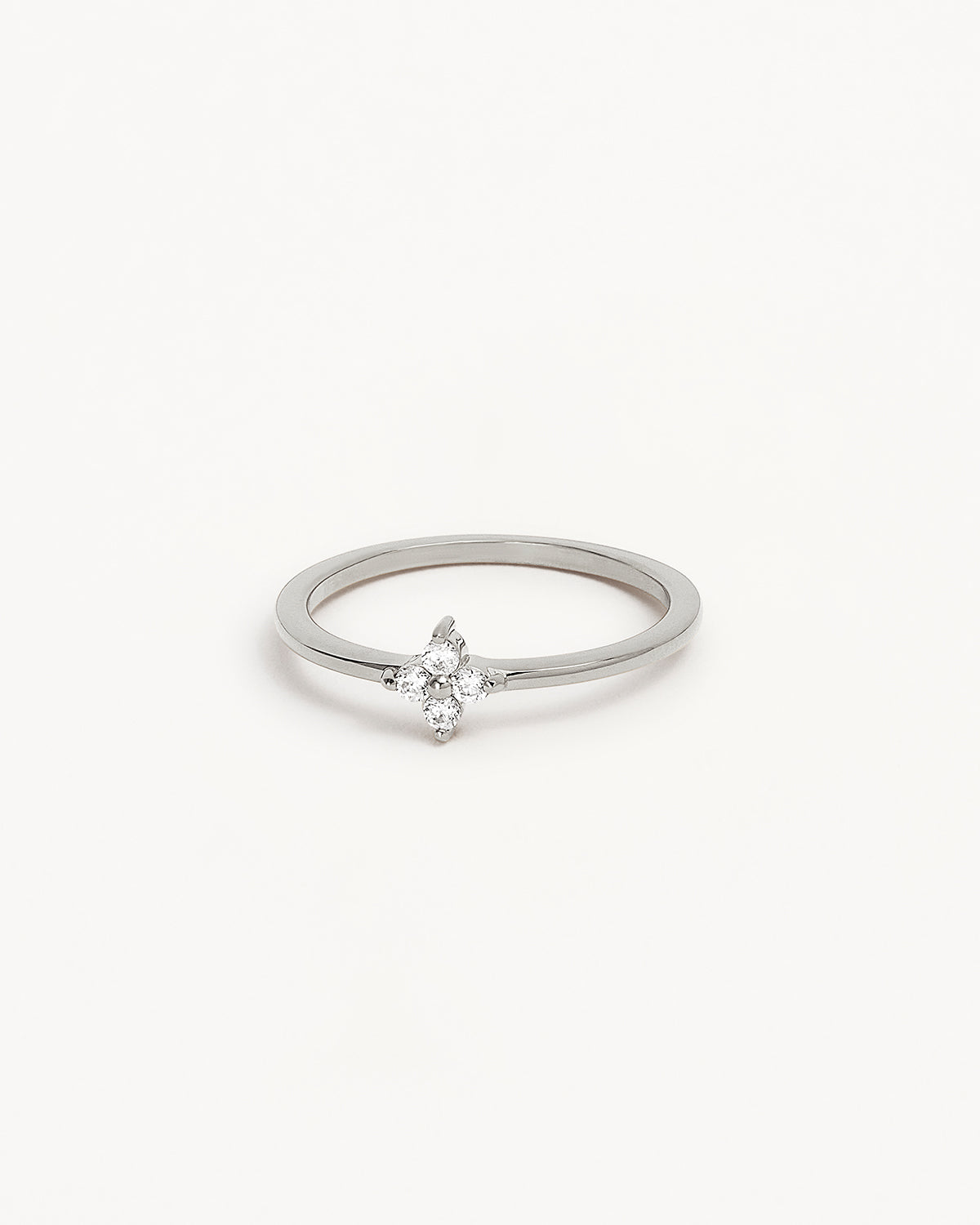 Sterling Silver Crystal Bloom Ring