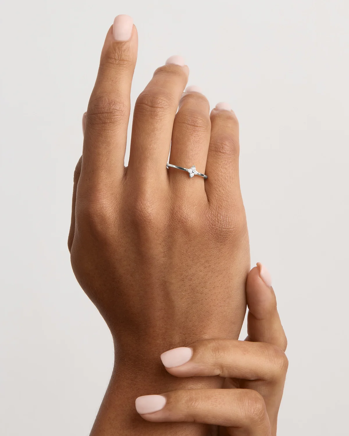 Sterling Silver Crystal Bloom Ring - Image 2
