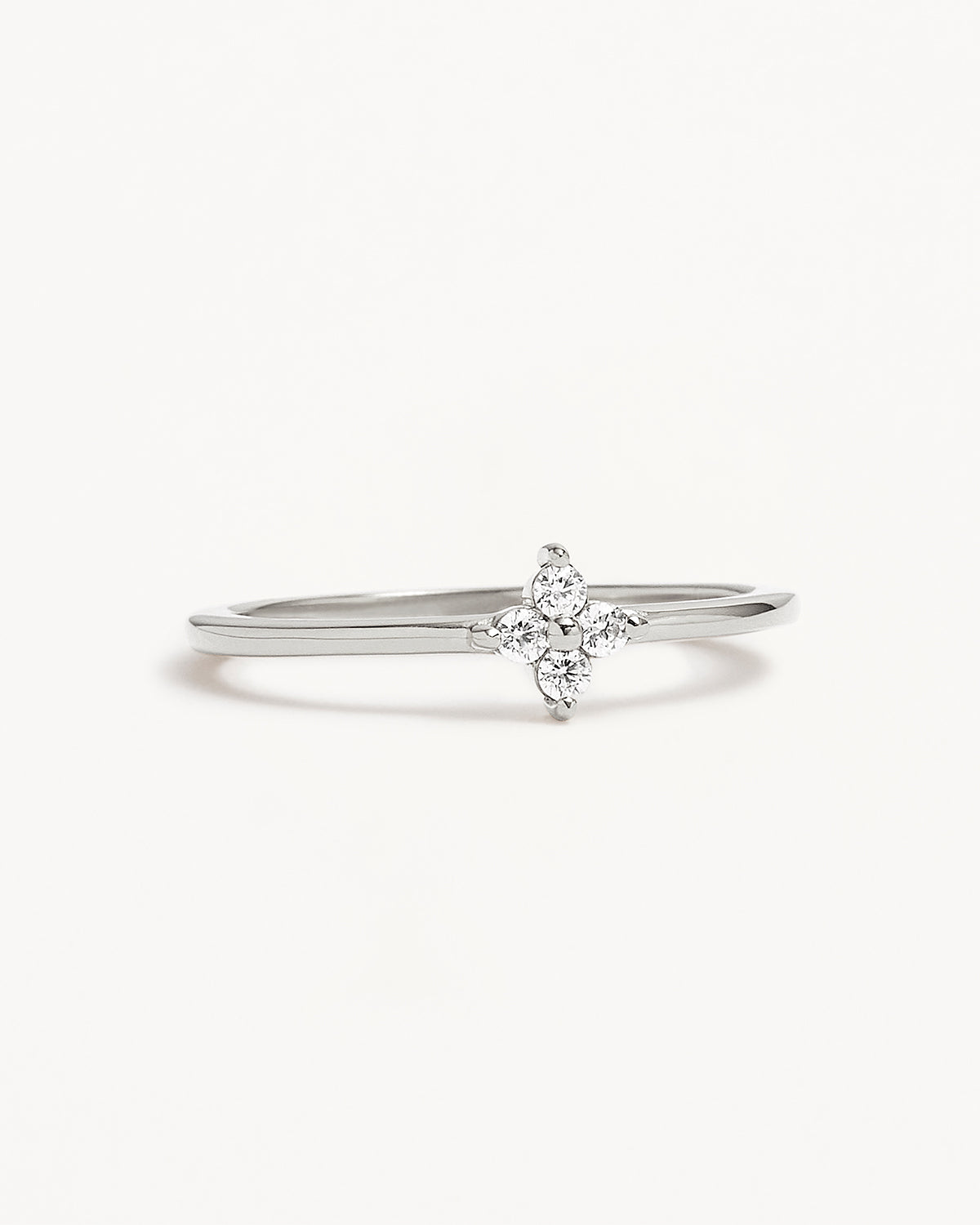 Sterling Silver Crystal Bloom Ring - Image 3
