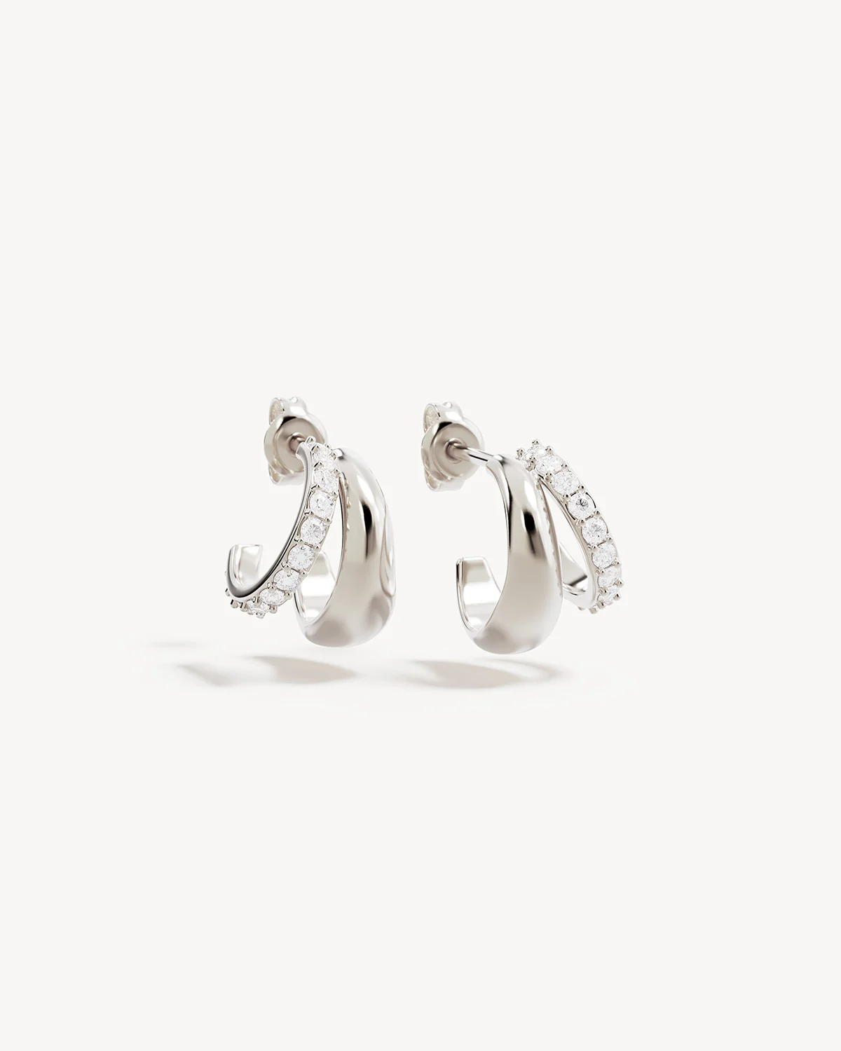 Sterling Silver Eternally Yours Hoops