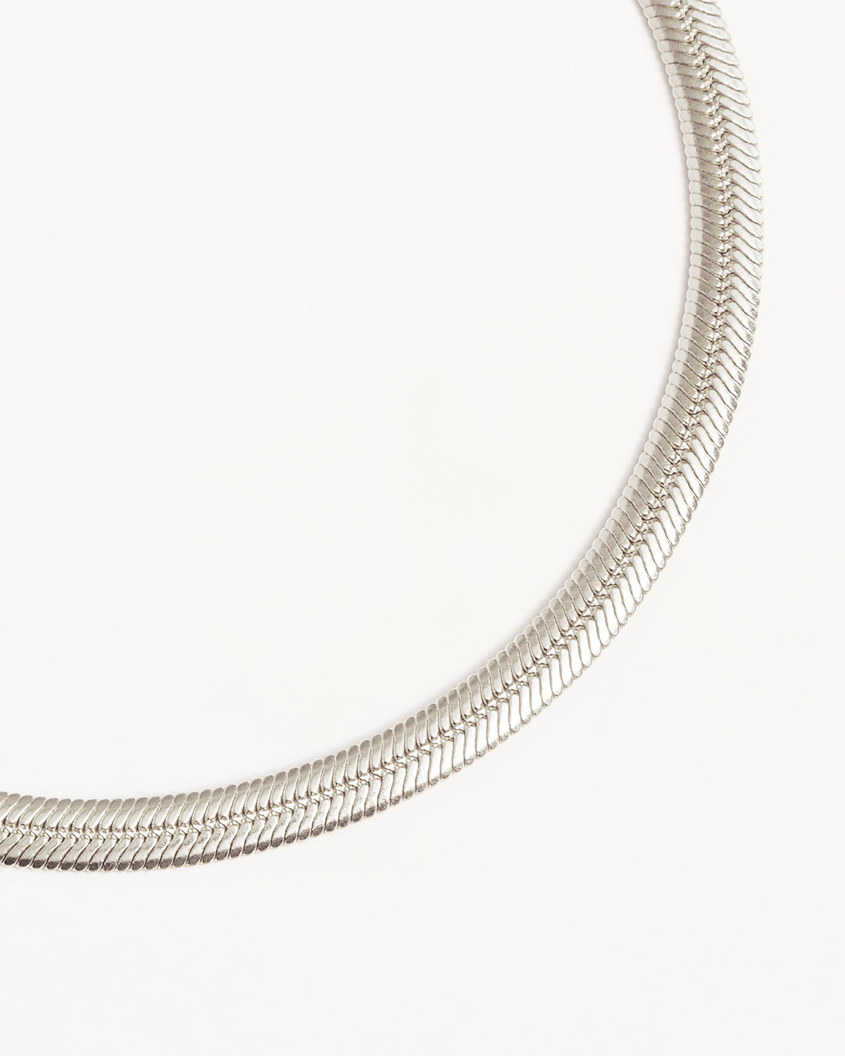 Sterling Silver Herringbone Chain Bracelet - Image 3