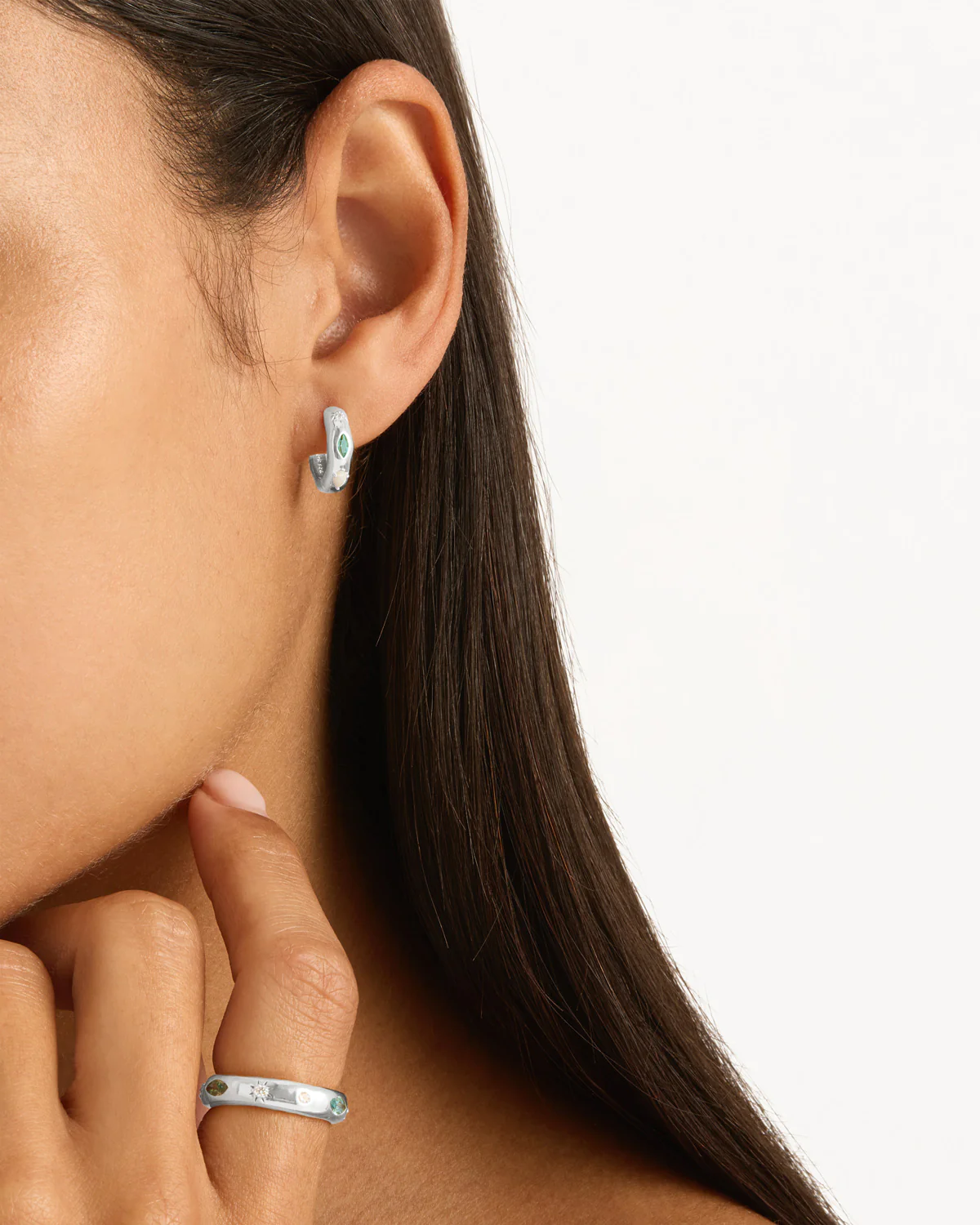 Sterling Silver Hope and Protection Hoops - Image 2