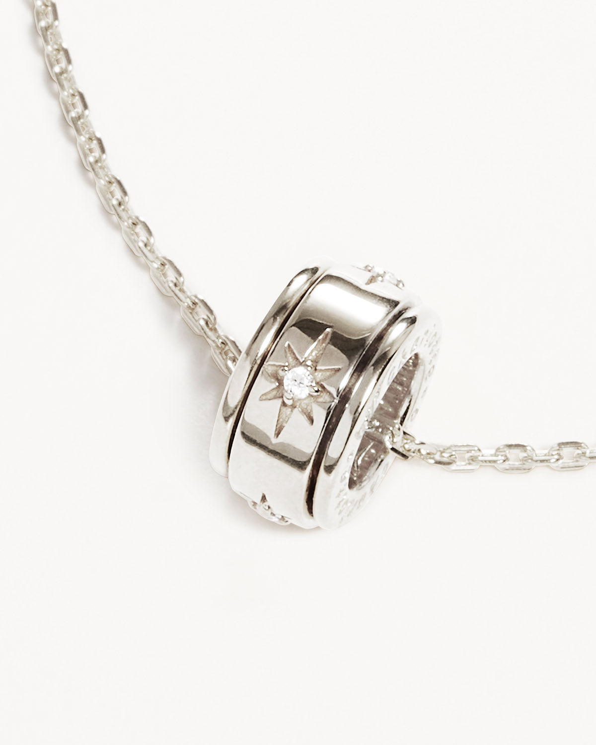 Sterling Silver I Am Loved Spinning Meditation Necklace - Image 3