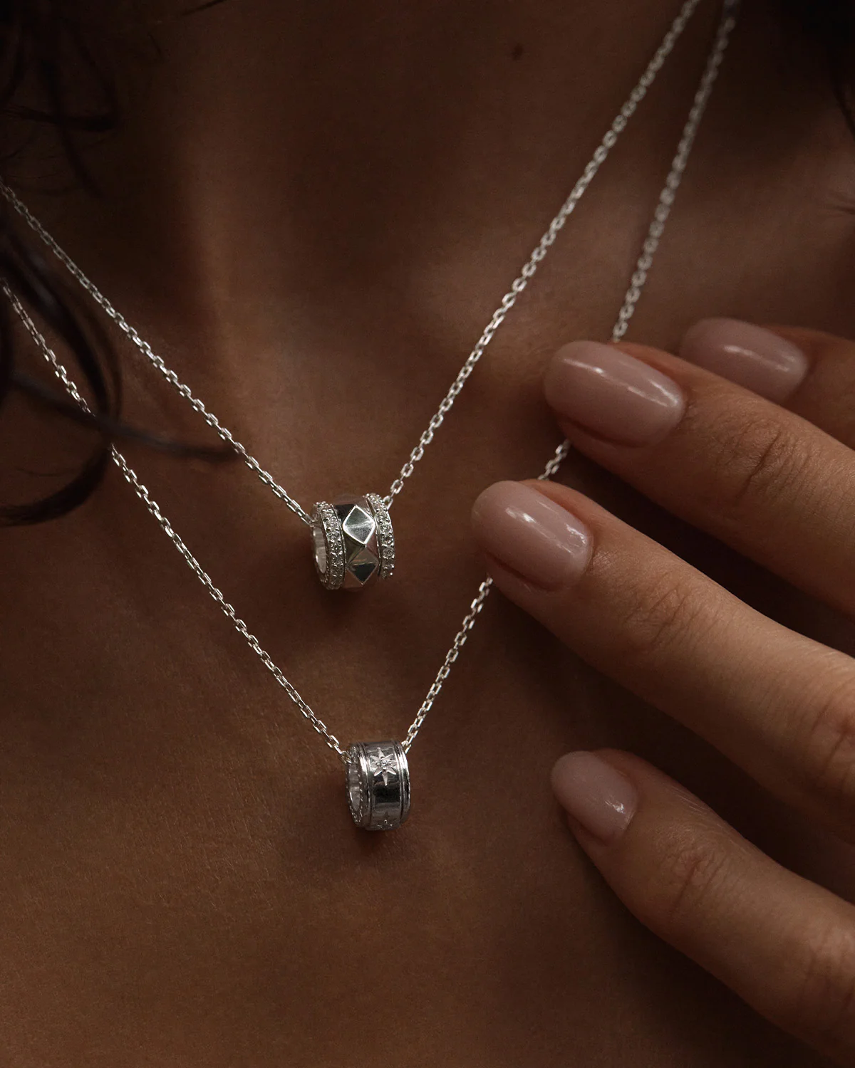 Sterling Silver I Am Loved Spinning Meditation Necklace - Image 4