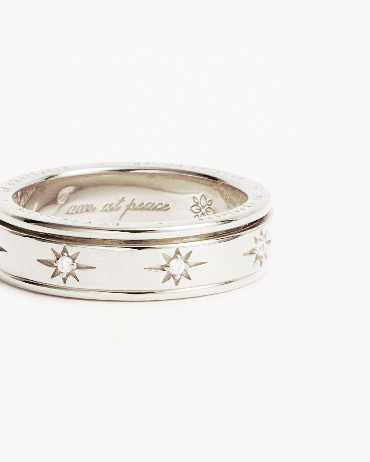 Sterling Silver I Am Loved Spinning Meditation Ring - Image 3