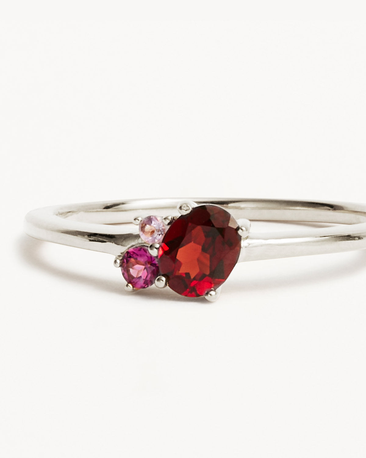 Sterling Silver Kindred Birthstone Ring - January - Image 3
