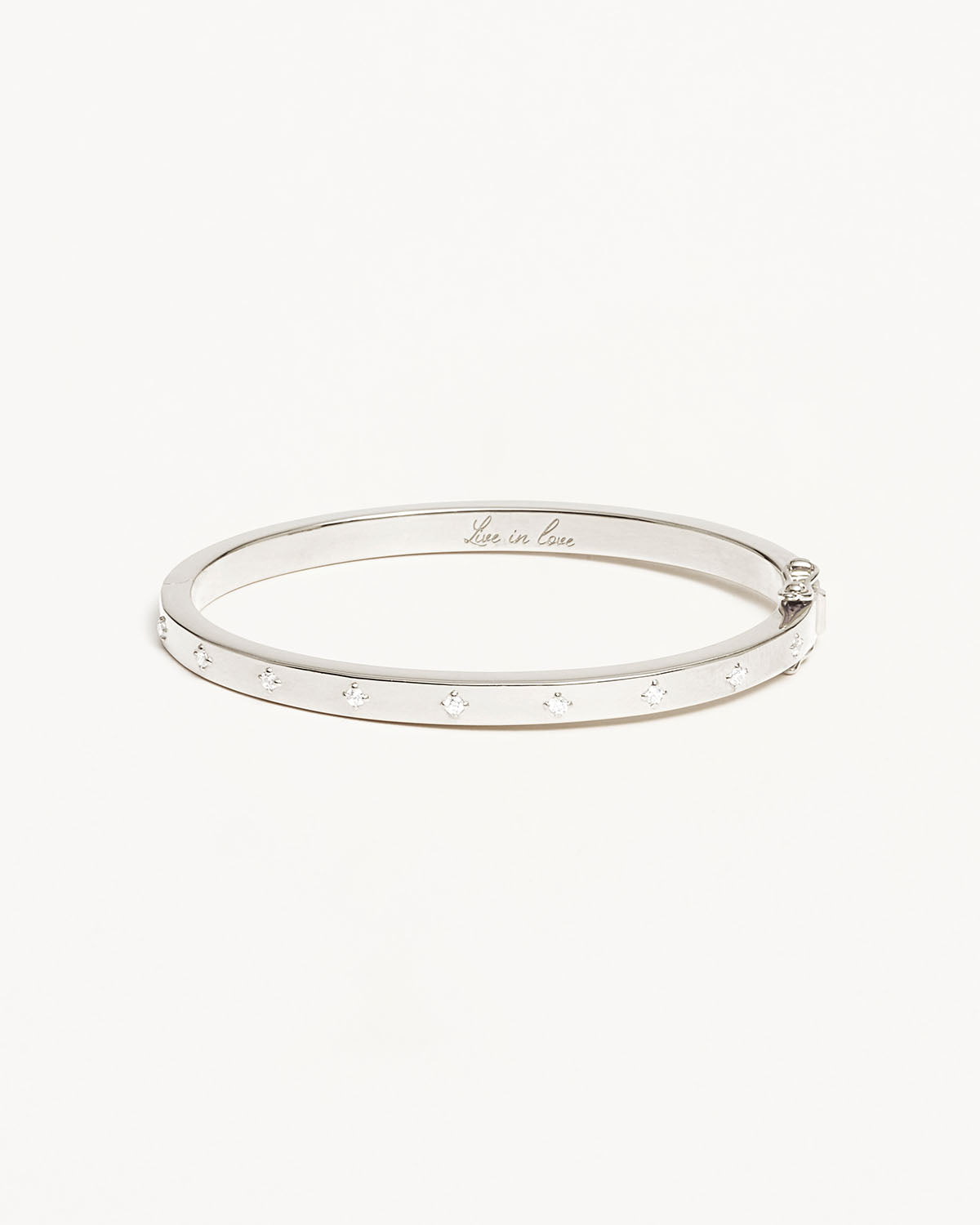 Sterling Silver Live in Love Bangle
