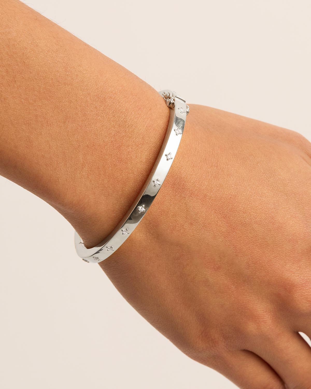 Sterling Silver Live in Love Bangle - Image 2
