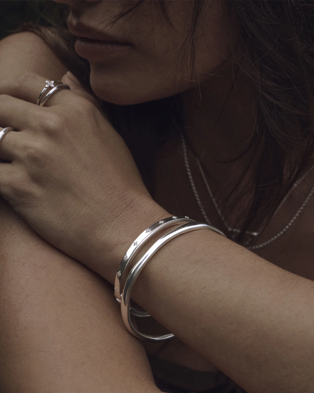Sterling Silver Live in Love Bangle - Image 4