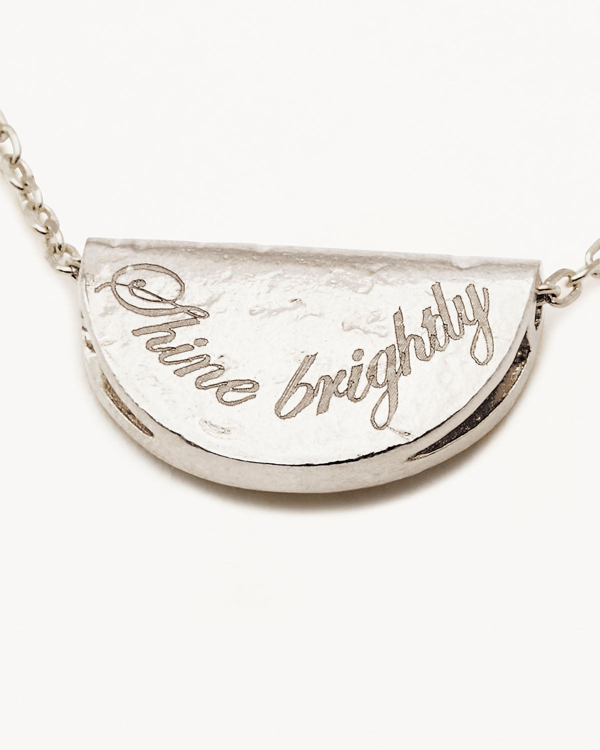 Sterling Silver Lotus Birthstone Necklace - April - White Topaz - Image 4