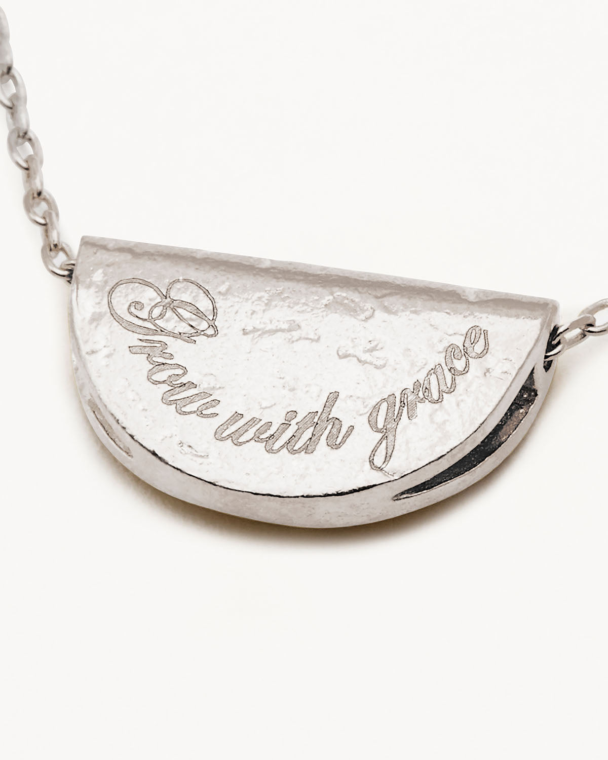 Sterling Silver Lotus Birthstone Necklace - December - Blue Topaz - Image 4