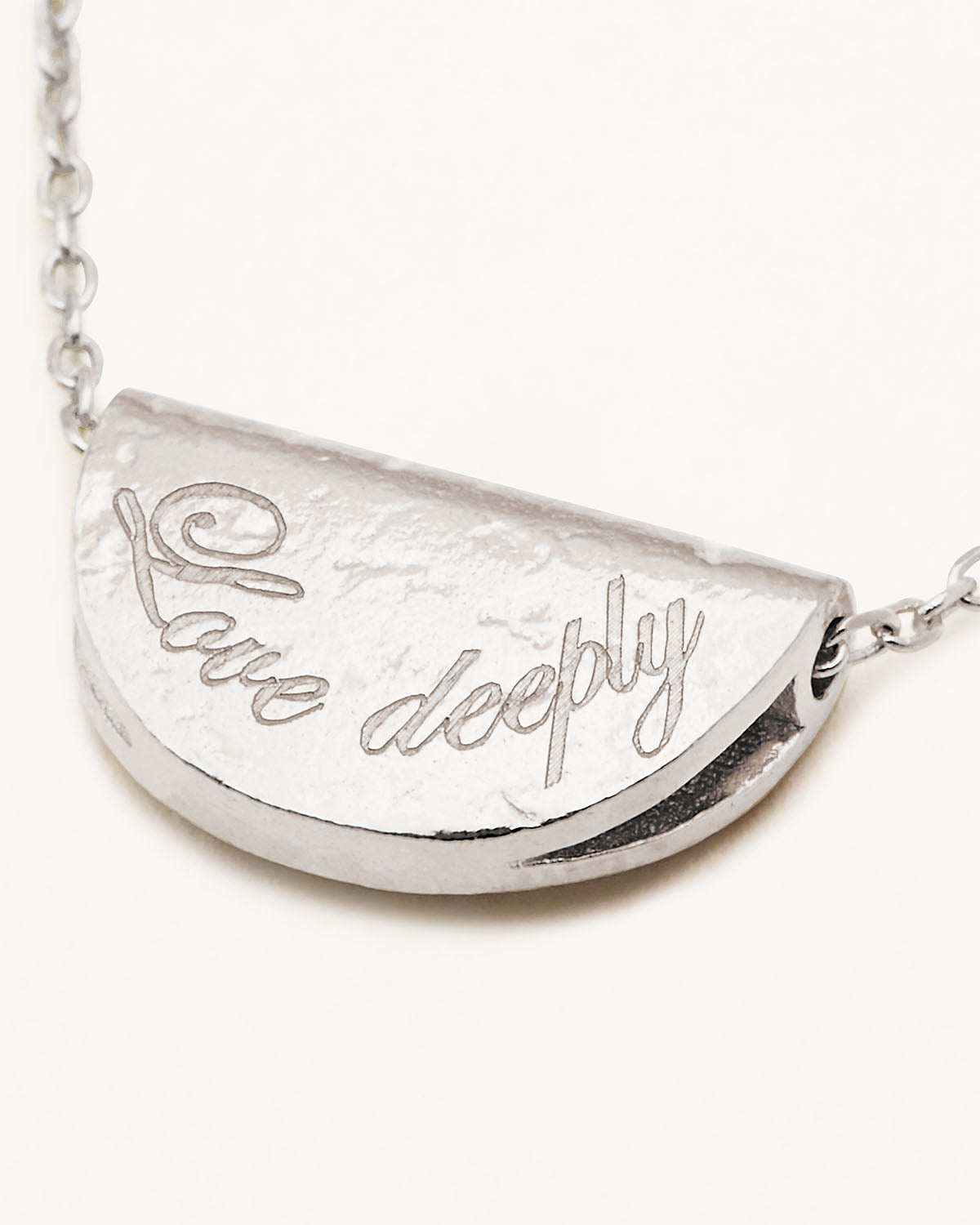Sterling Silver Lotus Birthstone Necklace - June - Moonstone - Image 4