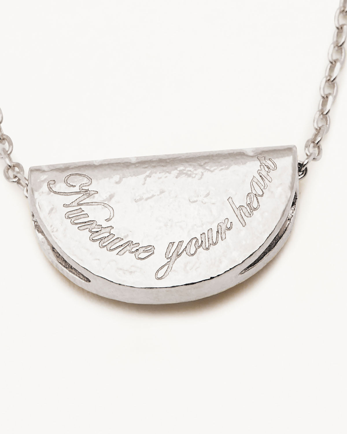 Sterling Silver Lotus Birthstone Necklace - May - Emerald - Image 4