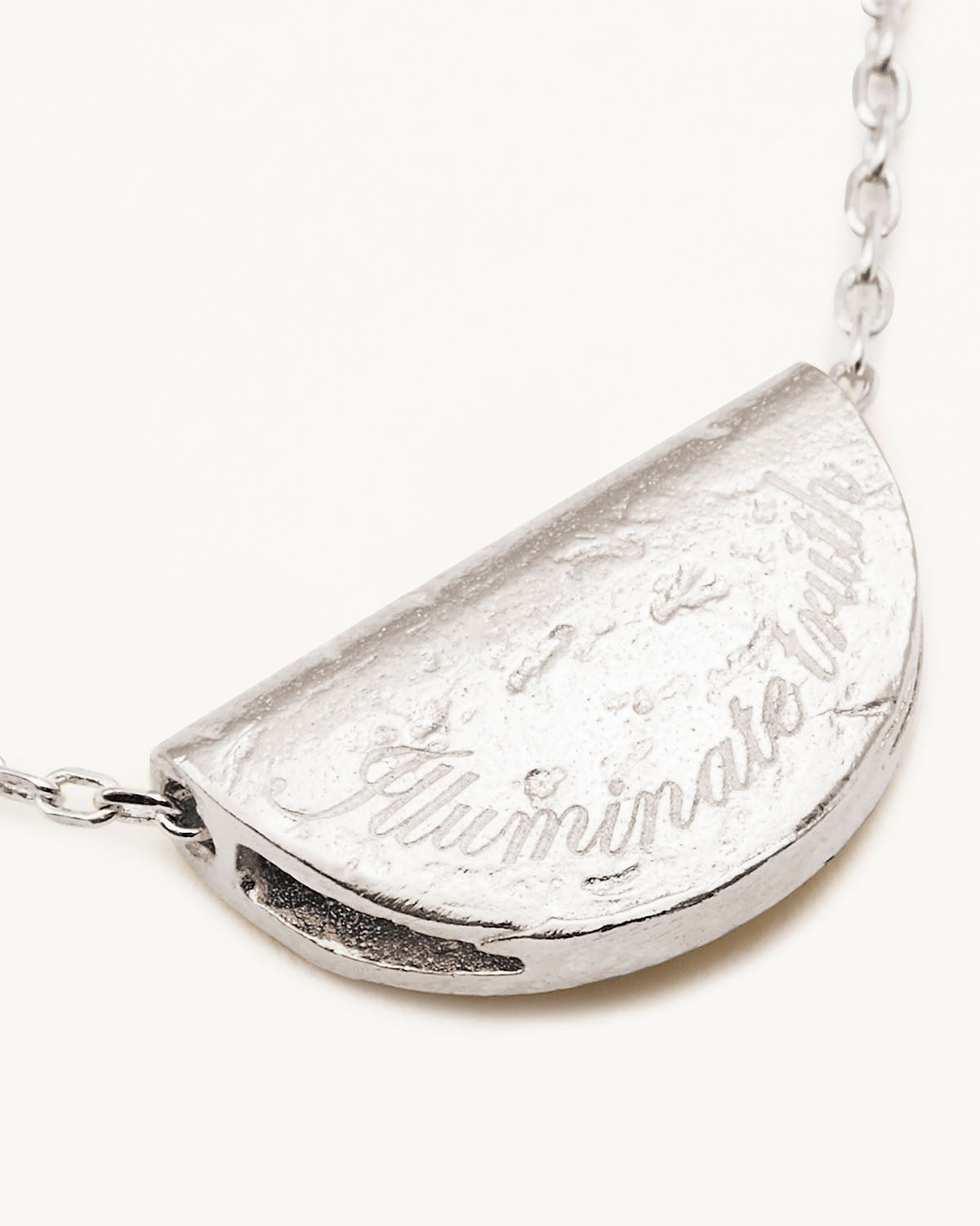 Sterling Silver Lotus Birthstone Necklace - November - Citrine - Image 4