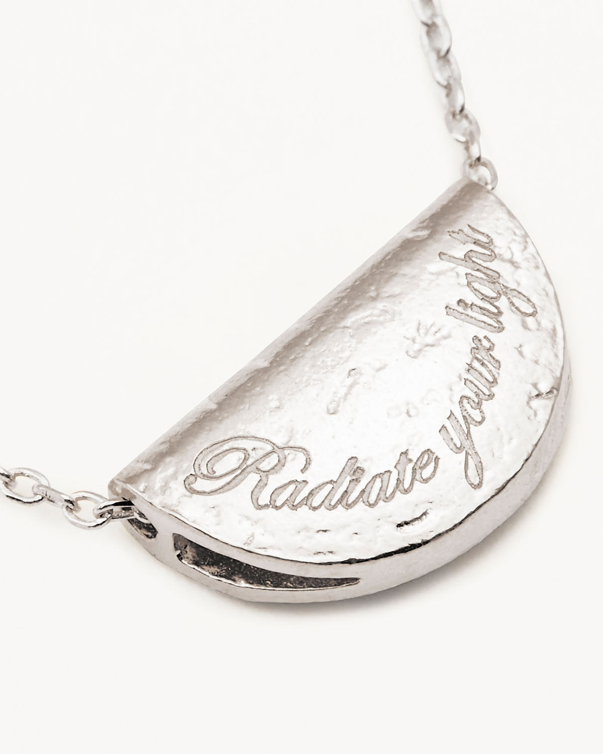 Sterling Silver Lotus Birthstone Necklace - October - Pink Tourmaline - Image 4