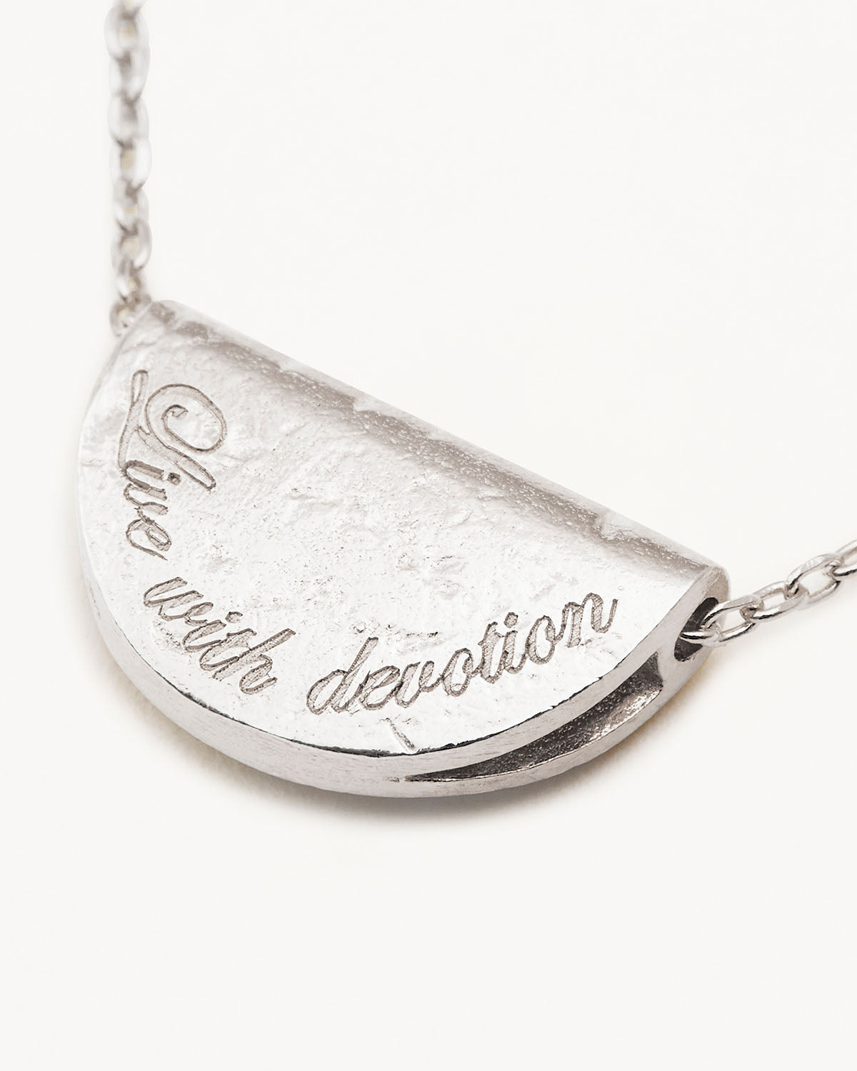 Sterling Silver Lotus Birthstone Necklace - September - Sapphire - Image 4