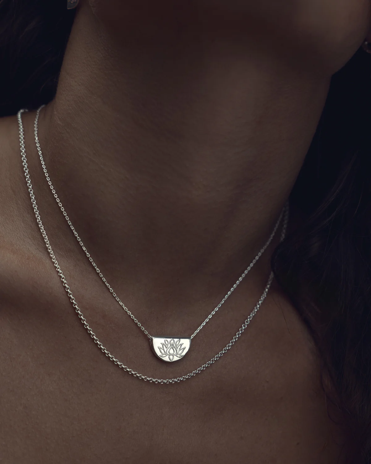 Sterling Silver Lotus Necklace - Image 4