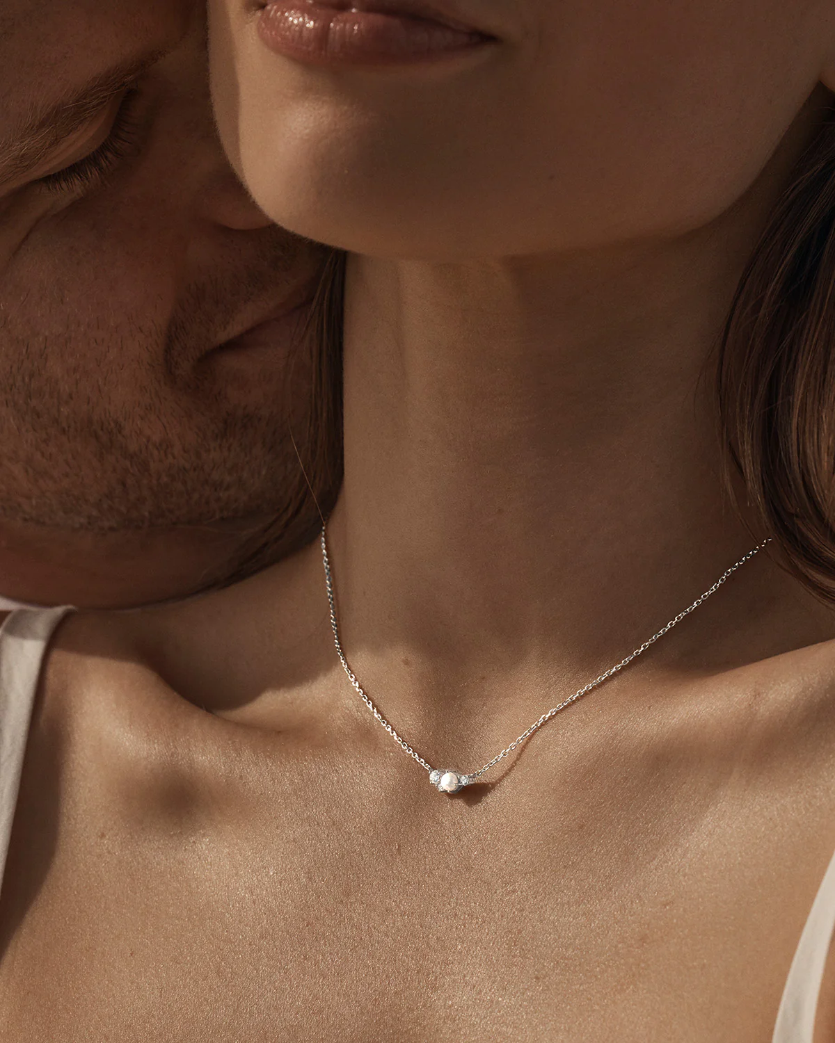 Sterling Silver Love in Stillness Pearl Necklace - Image 2