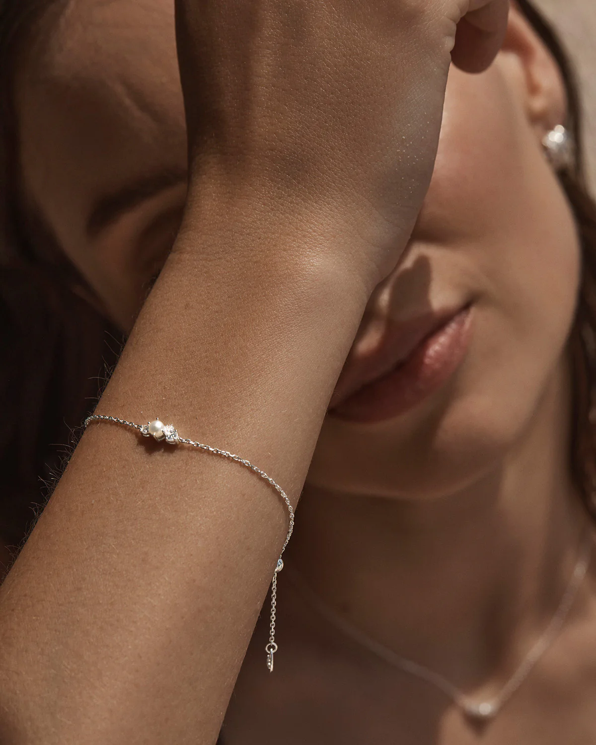 Sterling Silver Love in Stillness Pearl Bracelet - Image 2