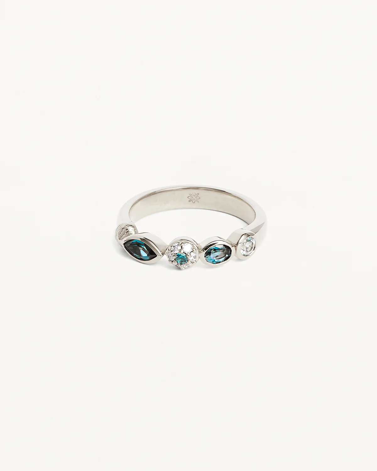 Sterling Silver Protection of Eye Topaz Ring