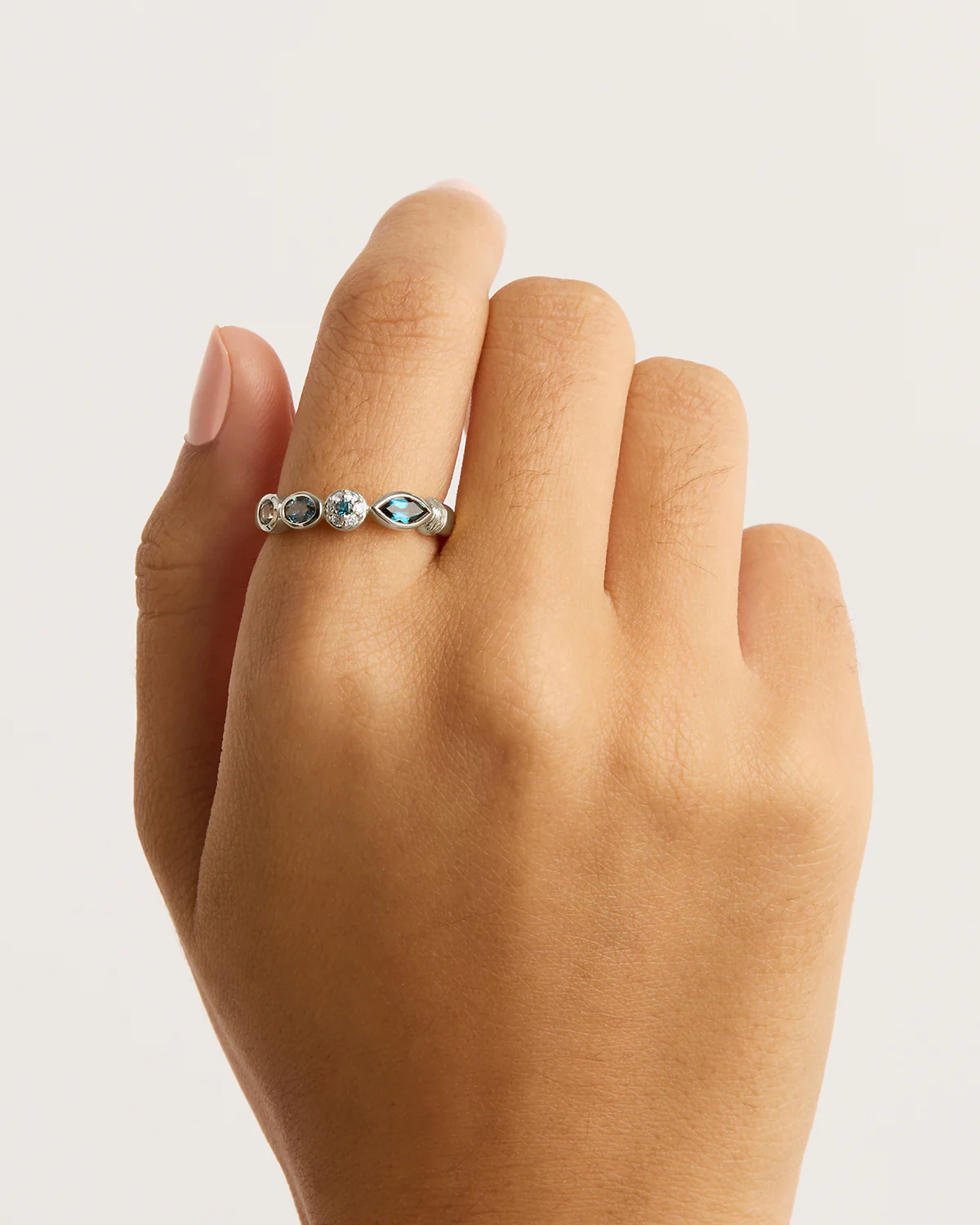 Sterling Silver Protection of Eye Topaz Ring - Image 2