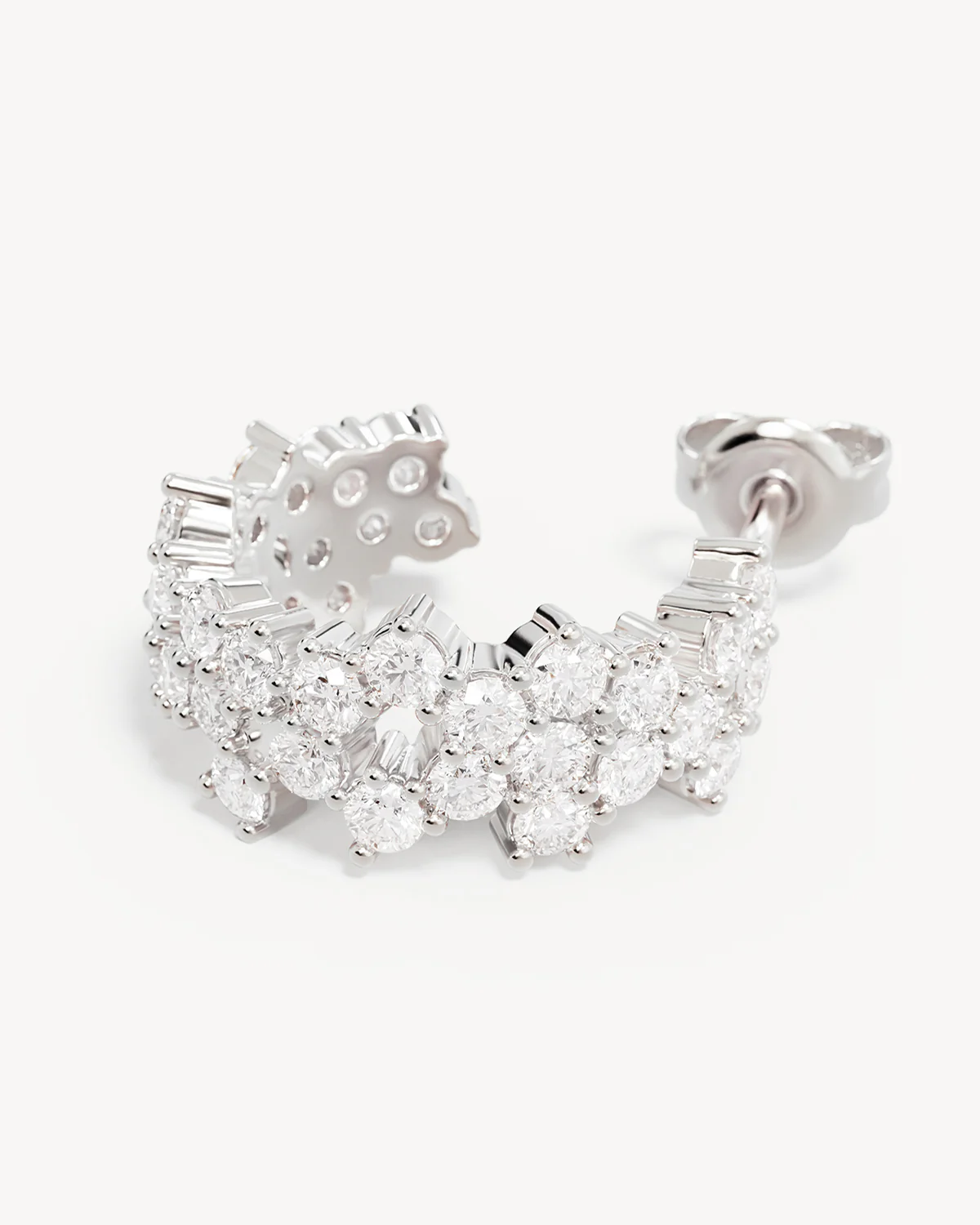 Sterling Sliver Crystal Dust Hoops - Image 3