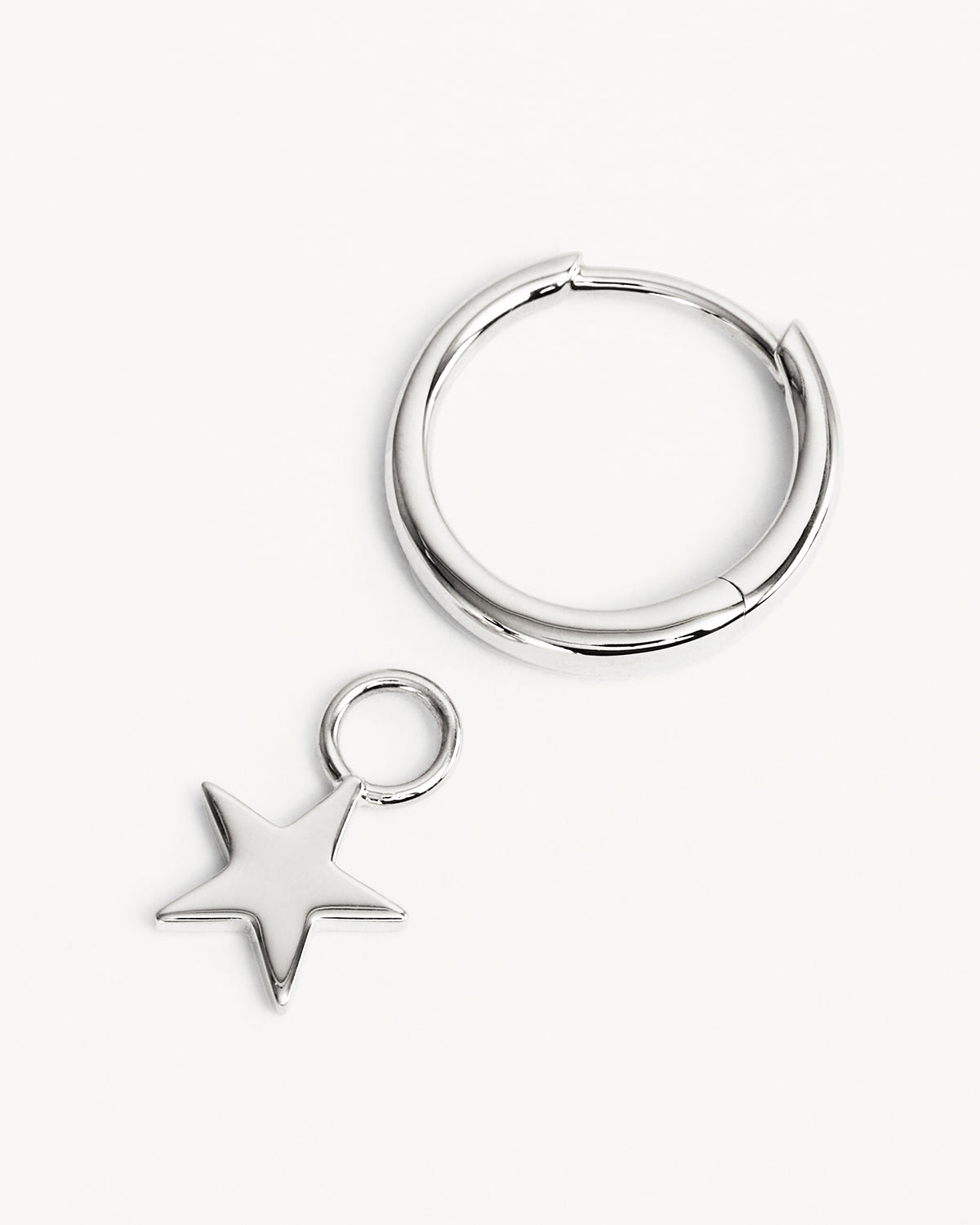 Sterling Silver Wishing on a Star Hoops - Image 3