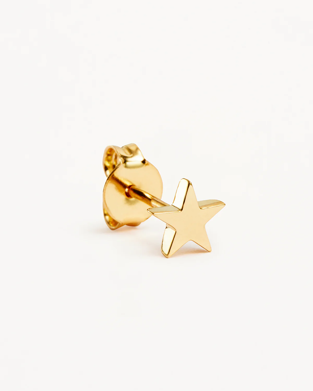 9k Solid Gold Wishing on a Star Stud Earring - Image 3